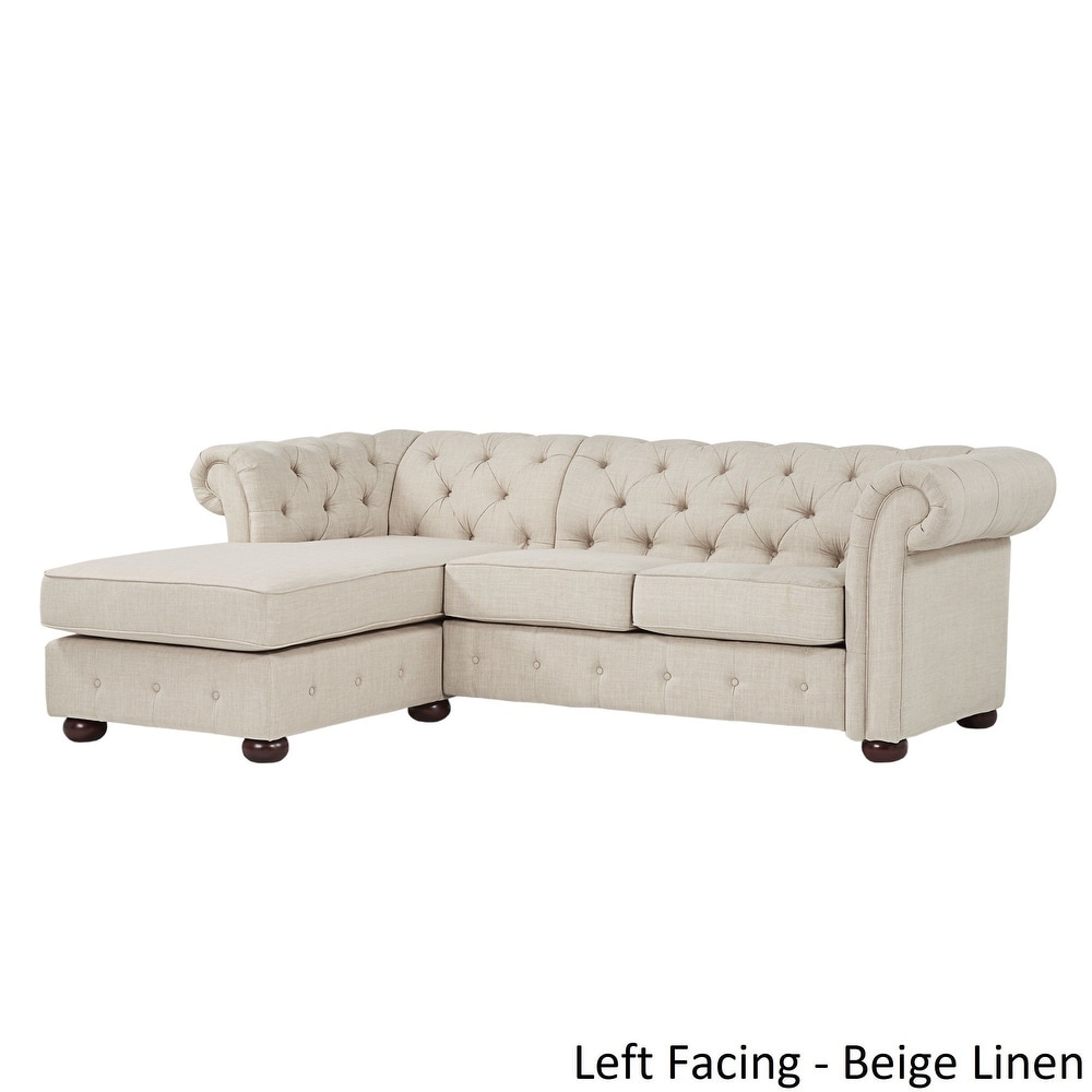 Knightsbridge Tufted Scroll Arm Chesterfield 3 Seat Sofa and Chaise by iNSPIRE Q Artisan