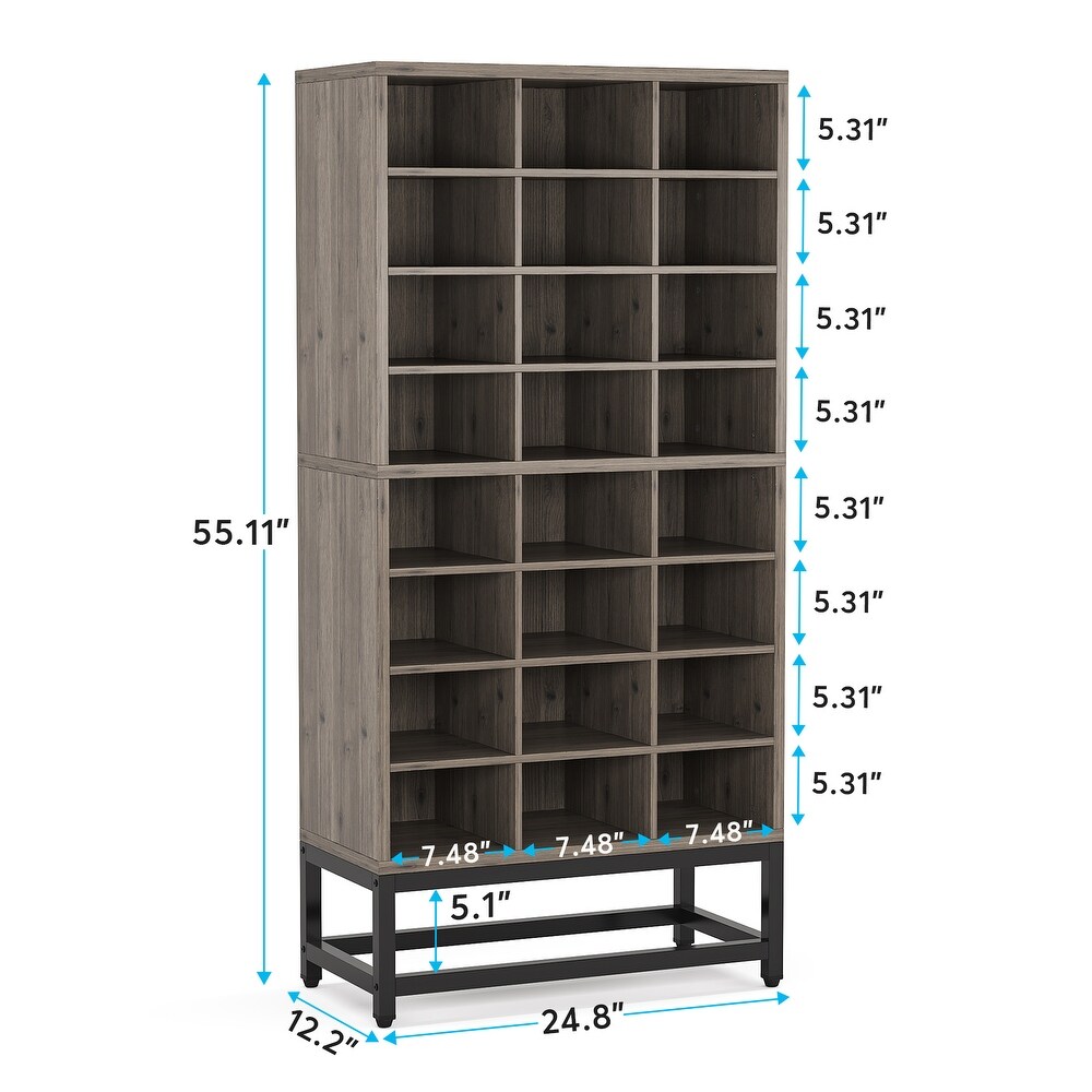 Shoe Storage Rack  24 Pair Shoe Storage Cabinet for Entryway   N/A