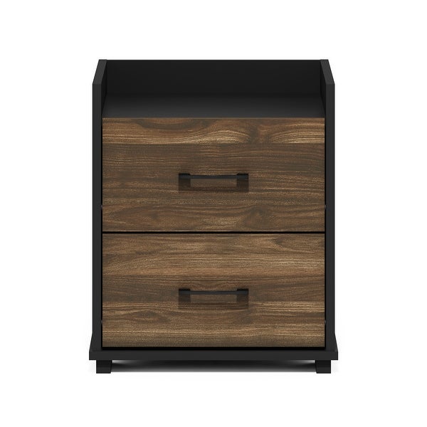 Furinno Tidur Modern Bedroom Bedside Tables Handle 2-Drawer Chest Nightstand - - 37245987