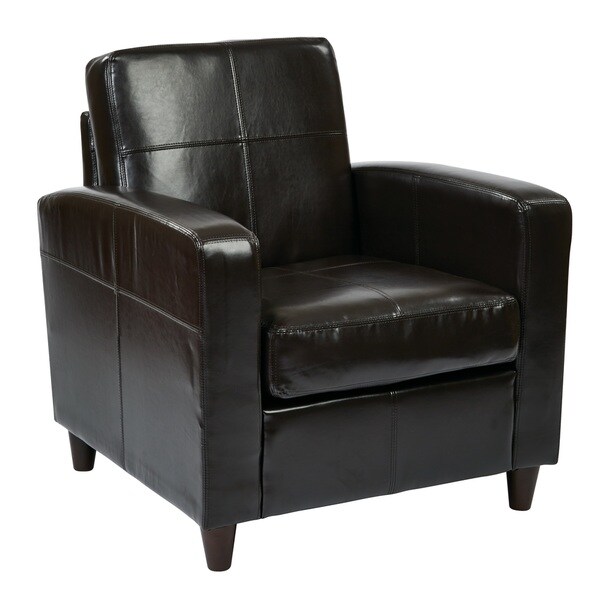 Copper Grove Mandevilla Club Chair in Environmentally Friendly Eco Leather/ Solid Wood Legs