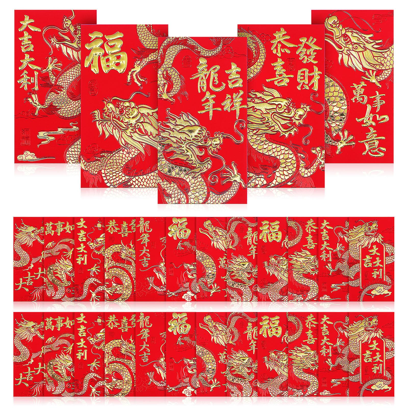 36 Pcs Red Envelopes Chinese Red Envelope New Year Red Envelopes Chinese  Traditional Red Pocket