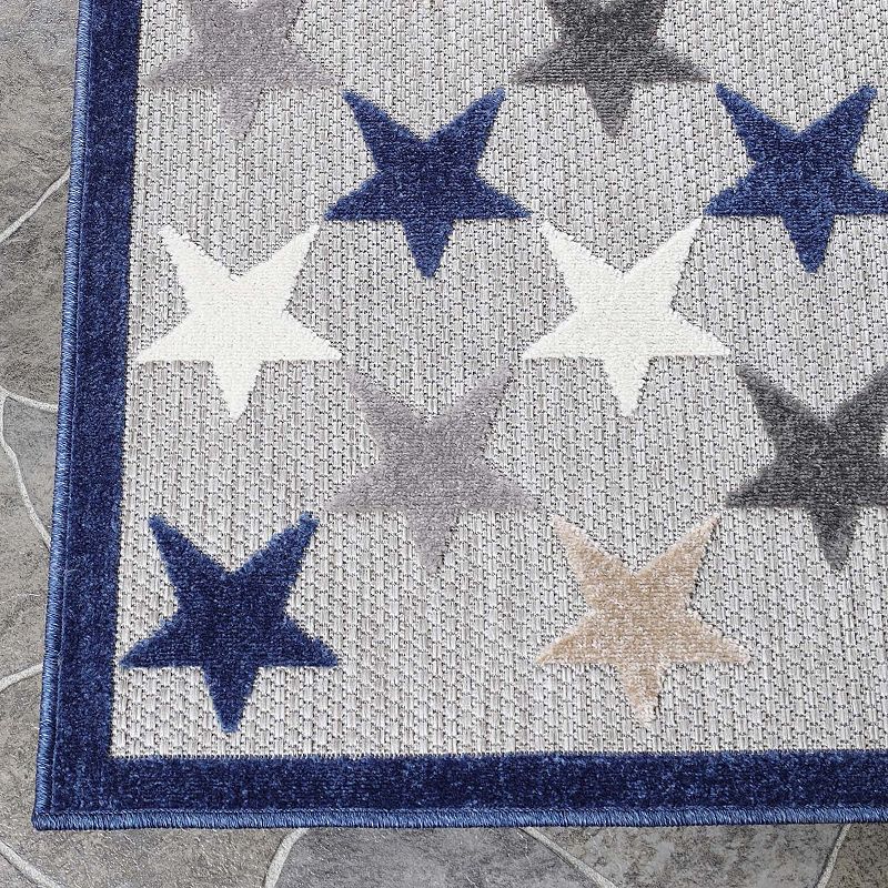 Superior Modern Stars Indoor Outdoor Area Rug