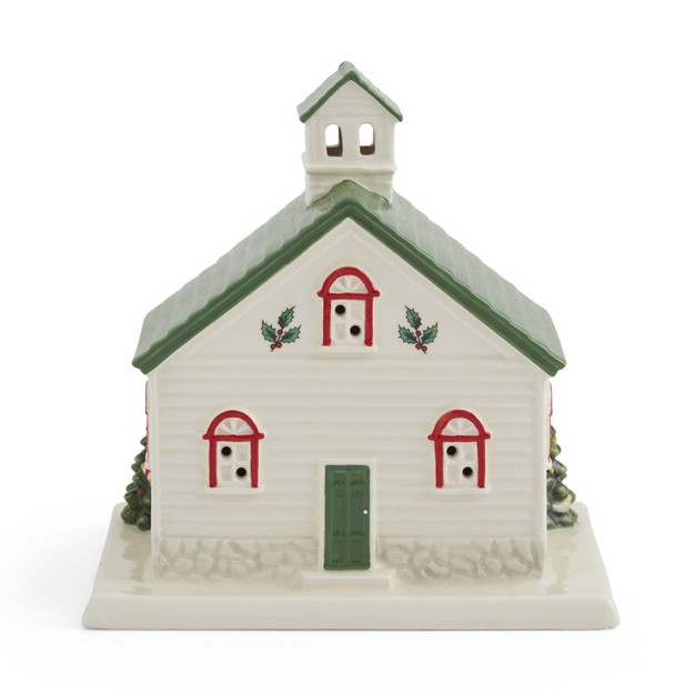 Spode Christmas Tree Led Village School House 5 X 5 5 Inch