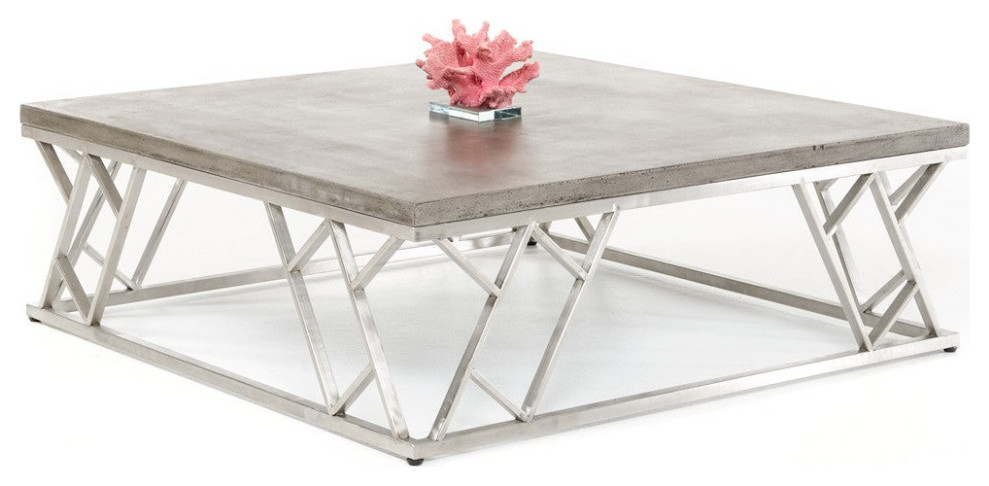 Andrick Modern Concrete Coffee Table   Modern   Coffee Tables   by V.S.D Furniture  Houzz