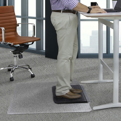 E.S. Robbins Sit or Stand Mat with Lip - Pile Carpet - 53