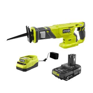 RYOBI ONE+ 18V Cordless Reciprocating Saw with 2.0 Ah Battery and Charger P519-PSK005