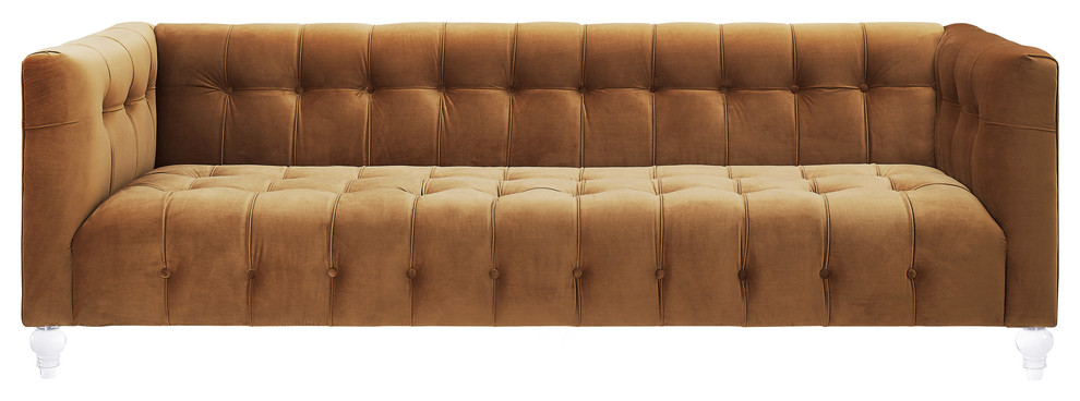 Bea Velvet Sofa   Eclectic   Sofas   by TOV Furniture  Houzz