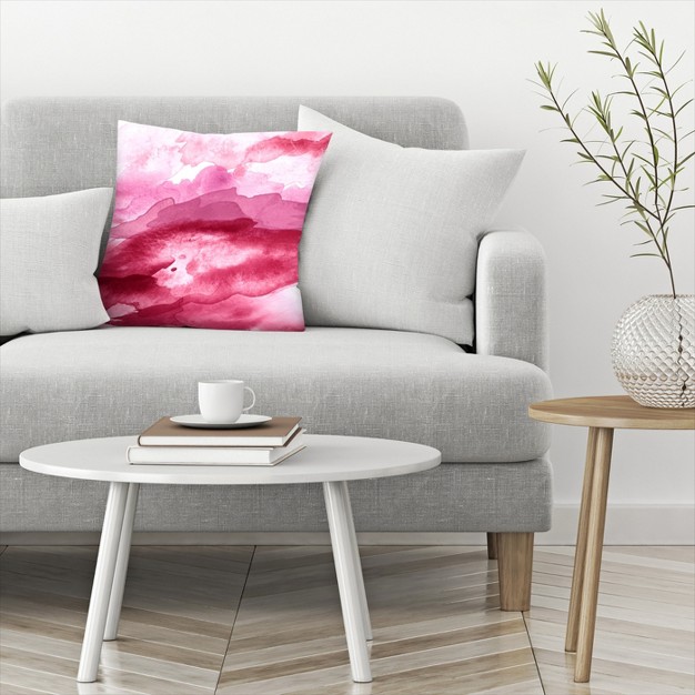 Americanflat Abstract Neutral High Tide Modern Pink By Amy Brinkman Throw Pillow