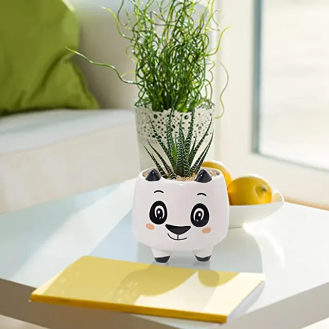 OEM Wholesale ceramic small animal dog shaped garden supplies succulent small planter cute planters for indoor