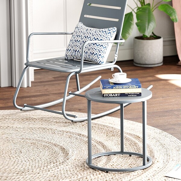 Pellebant Round Steel Side Table End Table