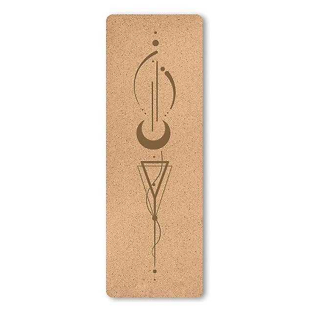 4mm Natural Cork Tpe Printed Yoga Mat Non-slip Esterilla Yoga Sweat-absorbing Home Fitness Pad Gymnastics Pilates Mats With Bag