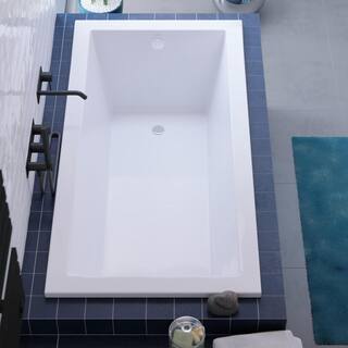 Swiss Madison Voltaire 72 in. x 36 in. Acrylic Reversible Drain Rectangular Drop-In Bathtub in White SM-DB567