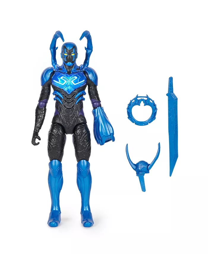 DC Comics Battle-Mode Blue Beetle Action Figure  12 in  Lights and Sounds  3 Accessories  Poseable Movie Collectible Superhero Toy  Ages 4 Plus