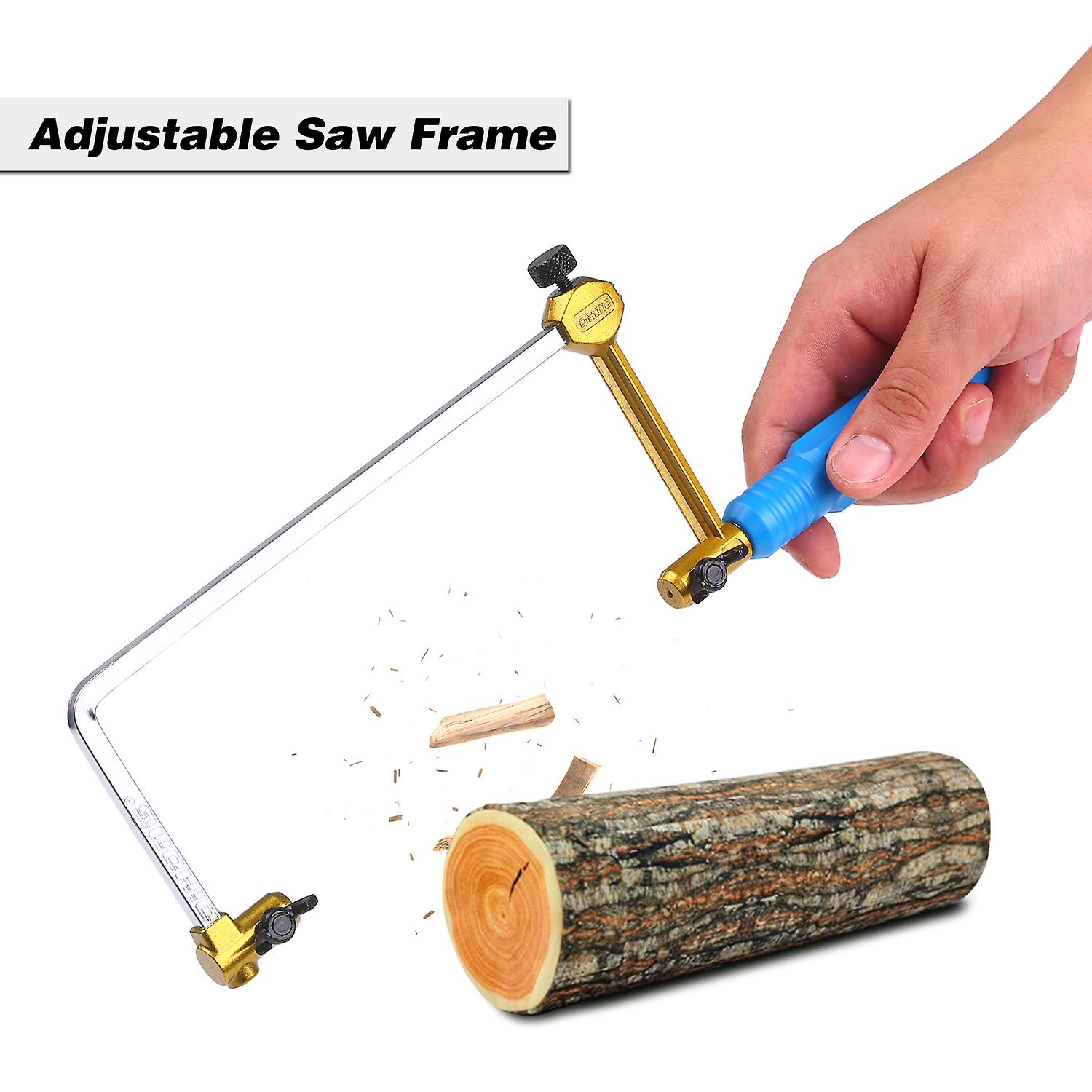 Adjustable Saw Frame Handsaw U-shape Saw Bow Cutting Tool For Woodworking Handcraft Jewelry Making Diy Project 300mm Total Length No.178575