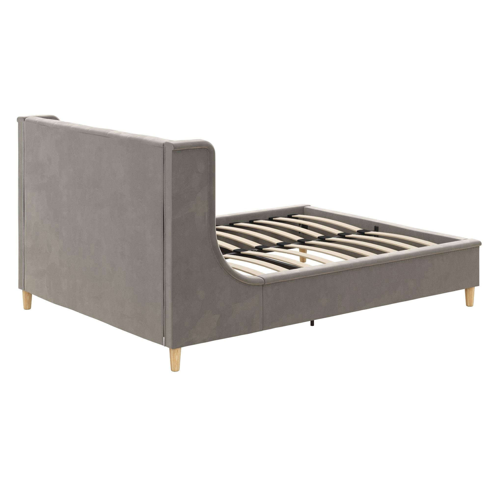 Little Seeds Monarch Hill Ambrosia Kids' Full Upholstered Bed, Gray Velvet