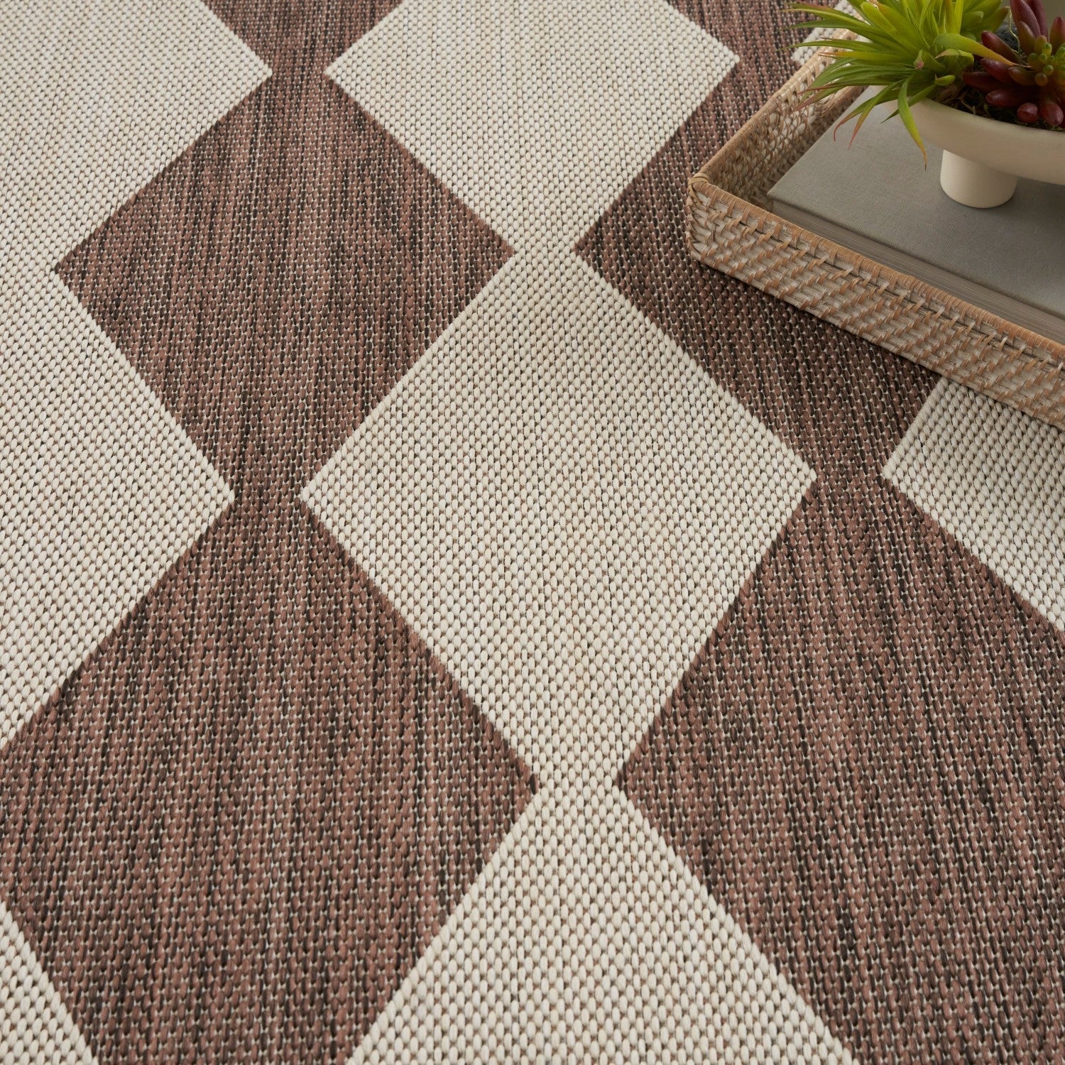 Positano Indoor/Outdoor Natural Geometric Rug