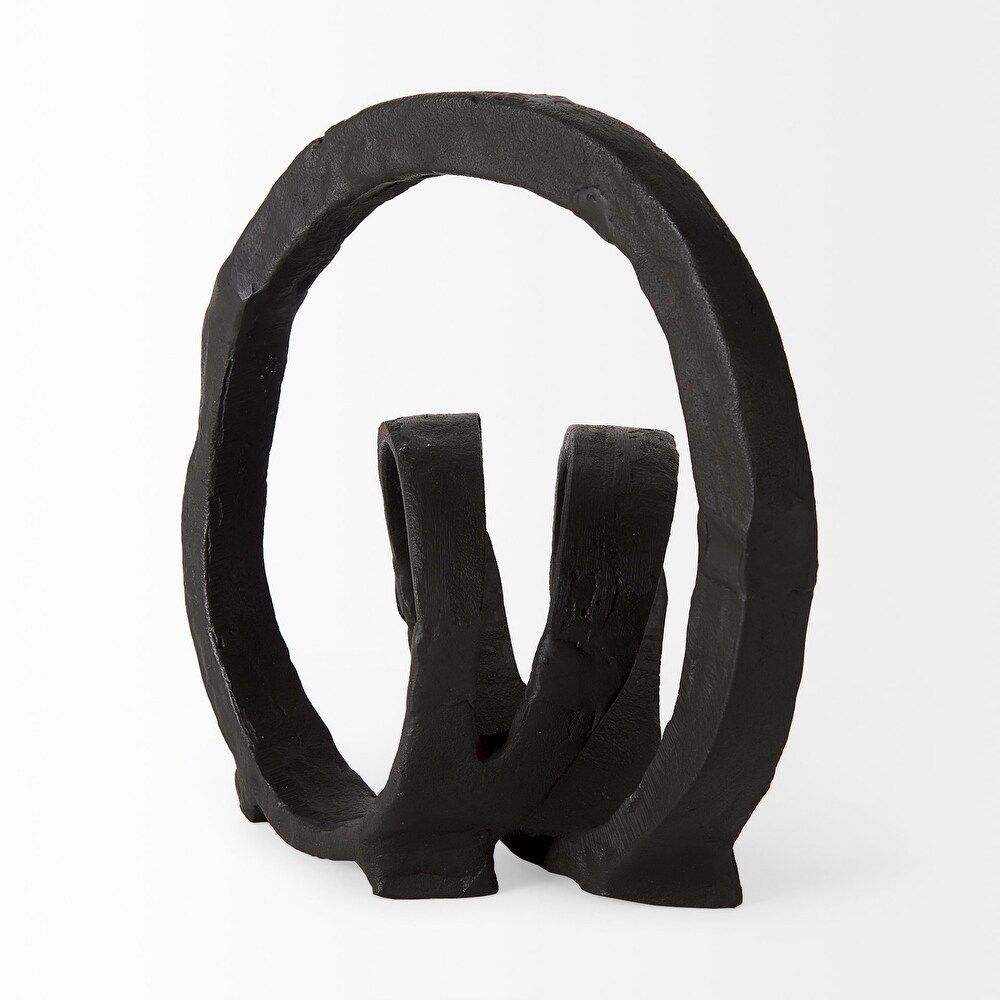 Stanislaw II Black Metal Infinite Ribbon Sculpture   8.3\