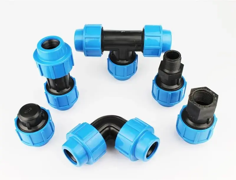 The manufacturer supplies PE quick connection irrigation pipe fittings PE quick connection tee quick connection Pipe Fitting