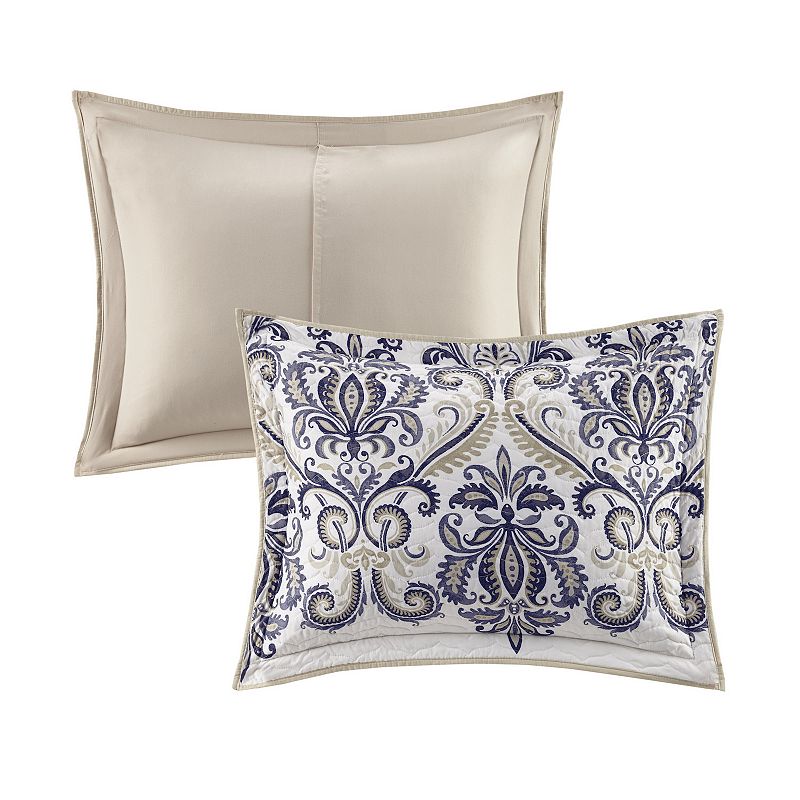 Madison Park Cardiff 6-piece Quilt Set with Shams and Throw Pillows