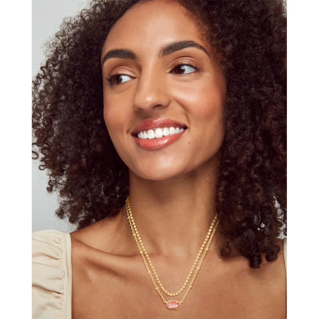 Kendra Scott  Emilie Gold Multi Strand Necklace In Iridescent Drusy