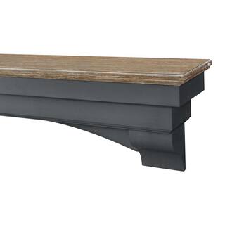 Pearl Mantels 4 ft. Patio Distressed Finish Cap-Shelf Mantel RPS6049927D