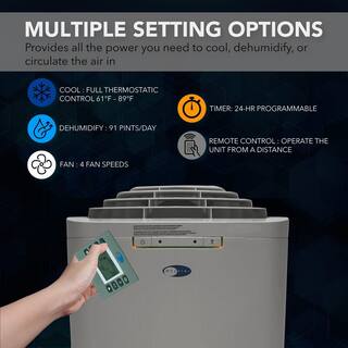 Whynter Eco-Friendly 13000 BTU Dual Hose Portable Air Conditioner with Dehumidifier ARC-131GD