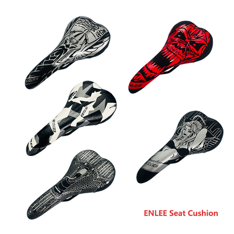 China Factory Cycling Sports ENLEE 5 Patterns Road Bike Saddle Seat MTB Bicycle Saddle Cushion