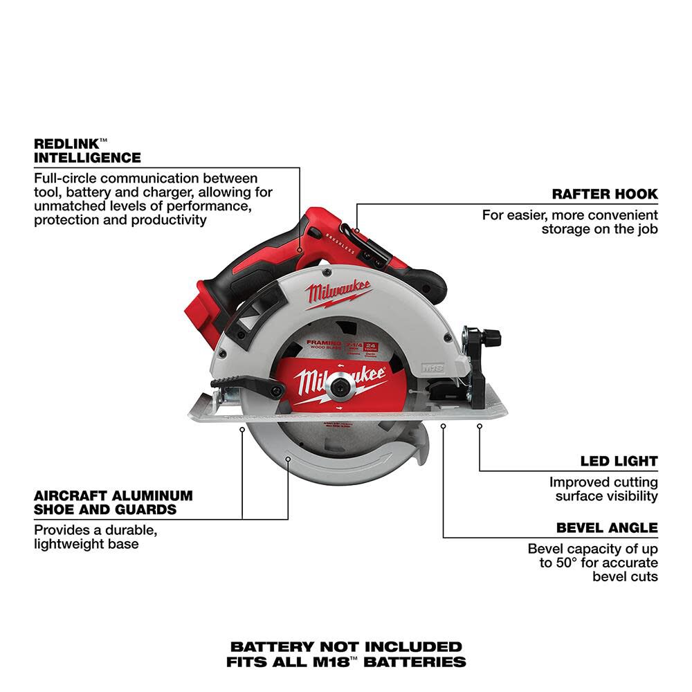 MW M18 Brushless 7-1/4 in. Circular Saw 2631-20 from MW