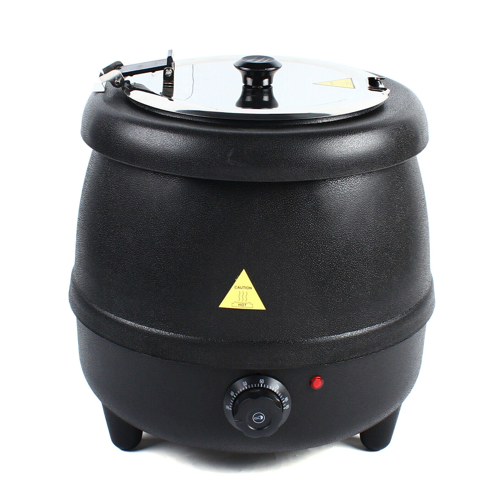 CNCEST Electric Soup Kettle Warmer Stainless Steel Cafeteria Stock Pot Food Boiler 110V