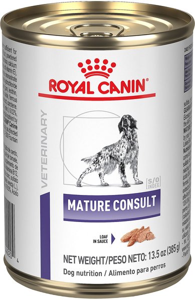 Royal Canin Veterinary Diet Adult Mature Consult Loaf in Sauce Canned Dog Food