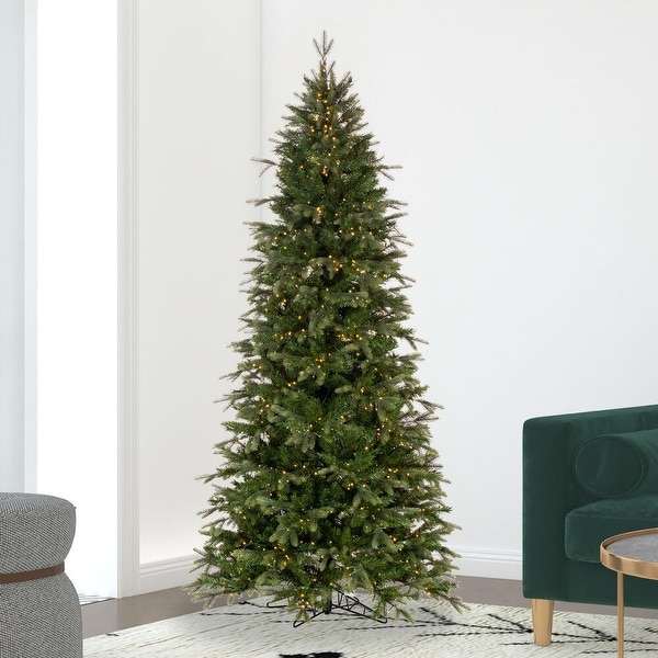 Vickerman 6.5' x 40 Douglas Fir Artificial Slim PreLit Christmas Tree，Warm White 3mm Low Voltage LED Wide Angle Lights.