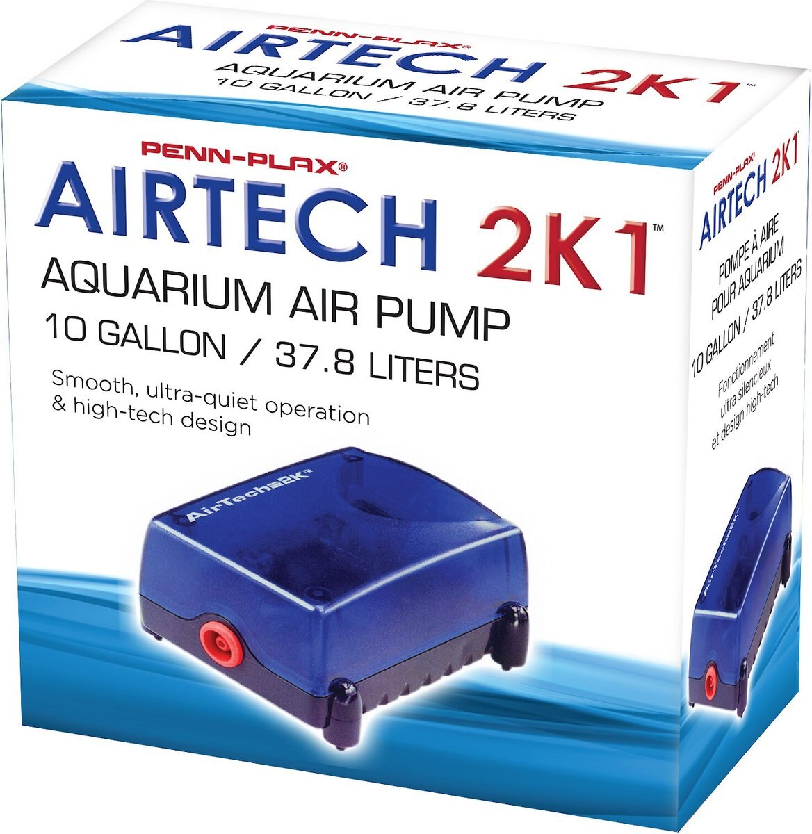 Penn-Plax Air-Tech 2K1 Aquarium Air Pump， 10-gal