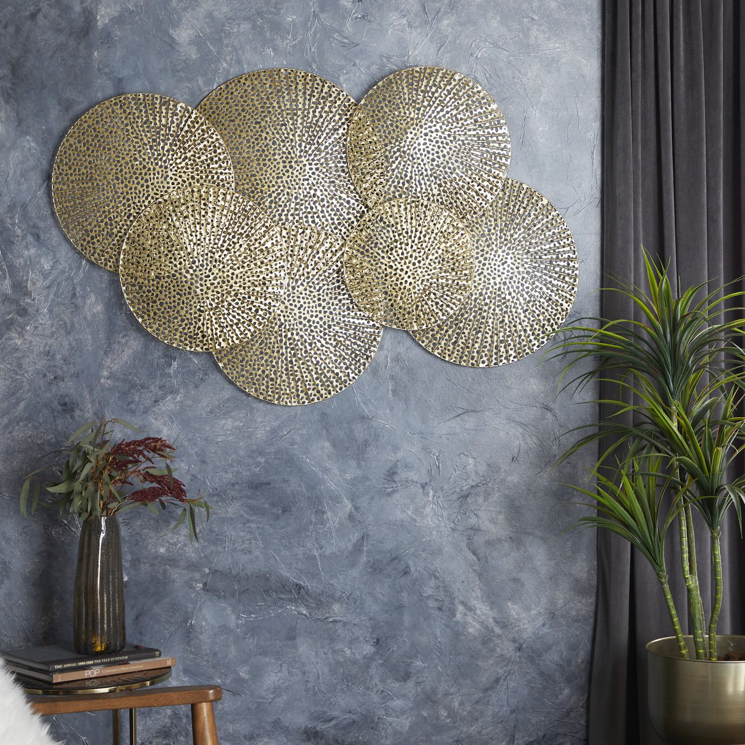 Stella and Eve Metal Wall Decor With Perforated Design