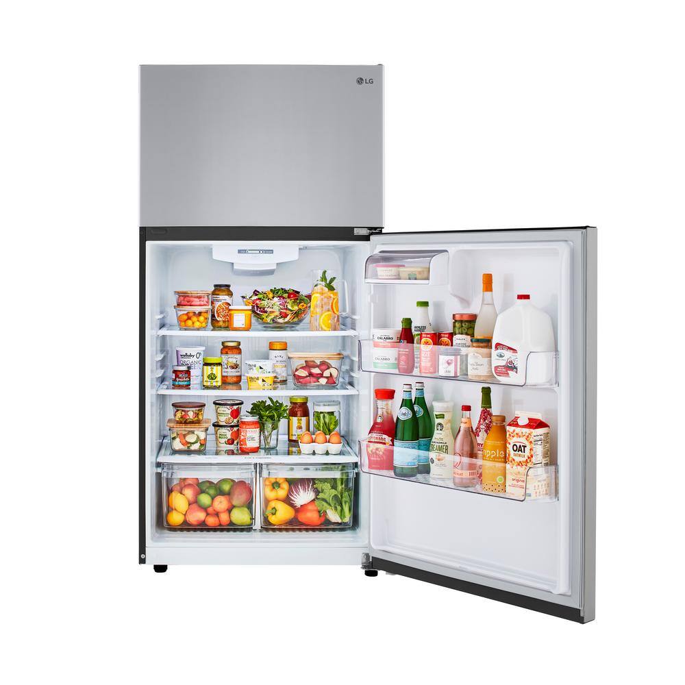 LG 24 cu. ft. Top Mount Freezer Refrigerator with Multi-Flow Air System in Stainless Steel Garage Ready LHTNS2403S