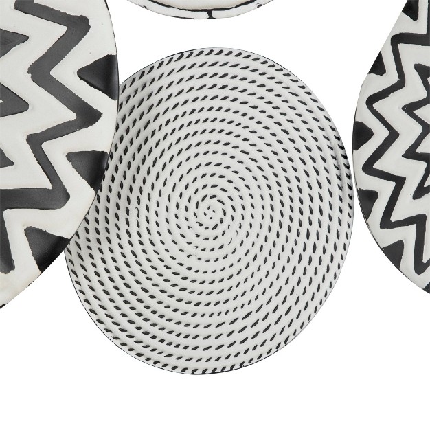 Metal Plate Wall Decor With Black Patterns Black Olivia amp May