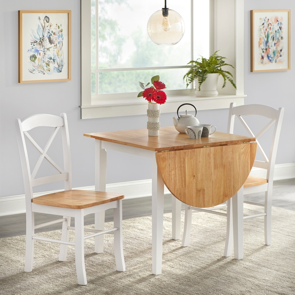 Simple Living Country Cottage Drop Leaf 3 piece Dining Set