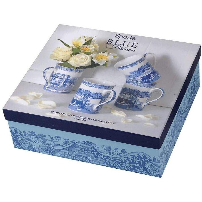 Spode Blue Italian Mugs Set of 4