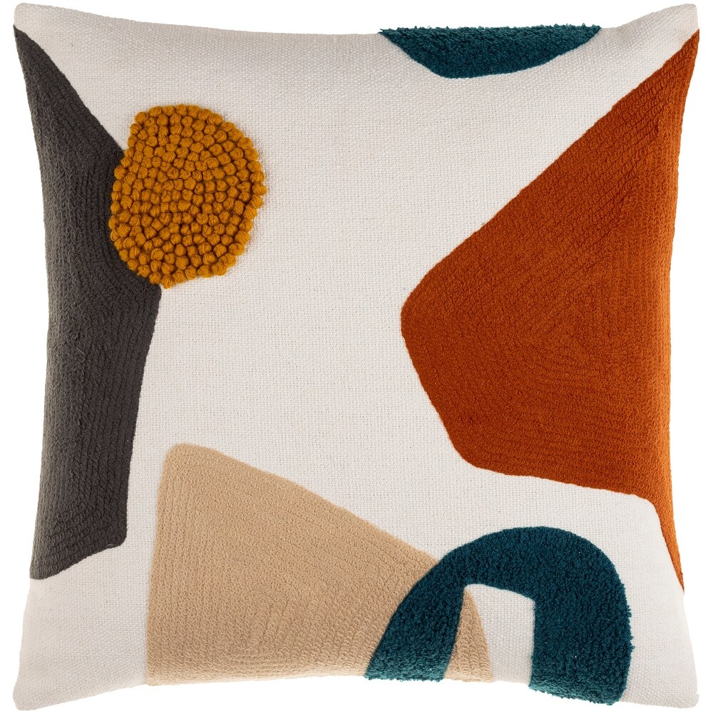 Jaydon Mid Century Modern Abstract Shapes Throw Pillow