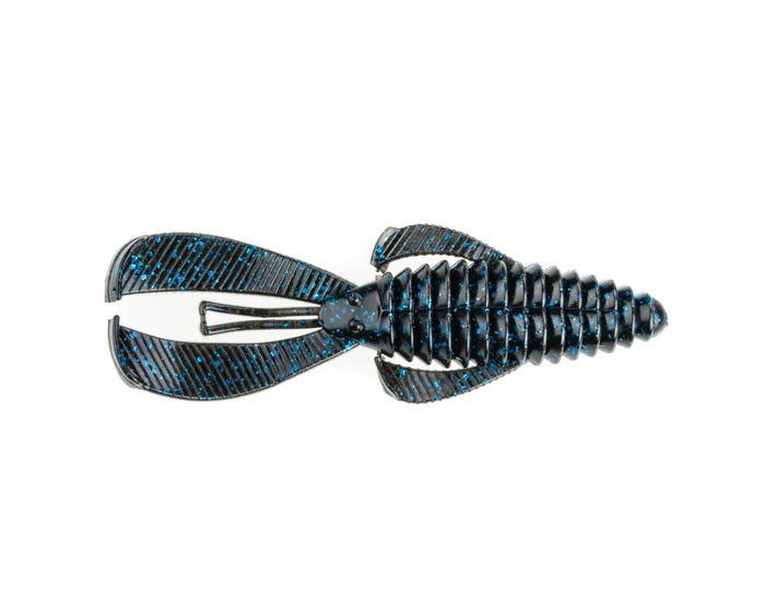 Strike King Rage Tail DB Bug Black Blue Flake， 7 Pack - SKRGBUG2