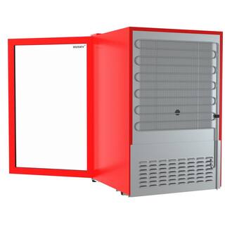 Husky 4.6 Cu. ft. 158-Can Quiet XL Glass Door Freestanding Beverage Refrigerator with Reversible Door without Freezer(Red) OSFG022-RXL