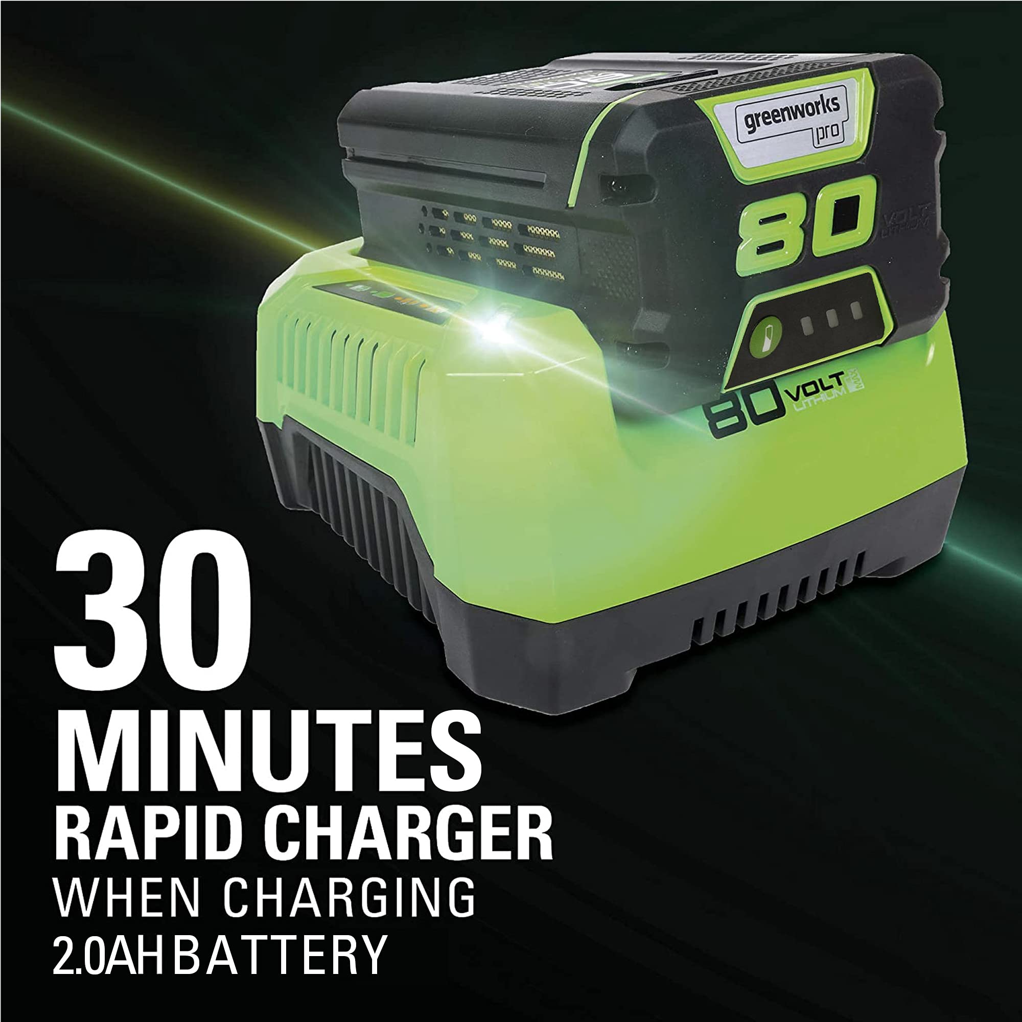 80V Rapid Battery Charger | Greenworks Tools