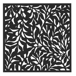 Matrix Rambler 35.4 in. x 35.4 in. Charcoal Recycled Polymer Decorative Screen Panel Wall Decor and Privacy Panel B-RA9090-CH-D