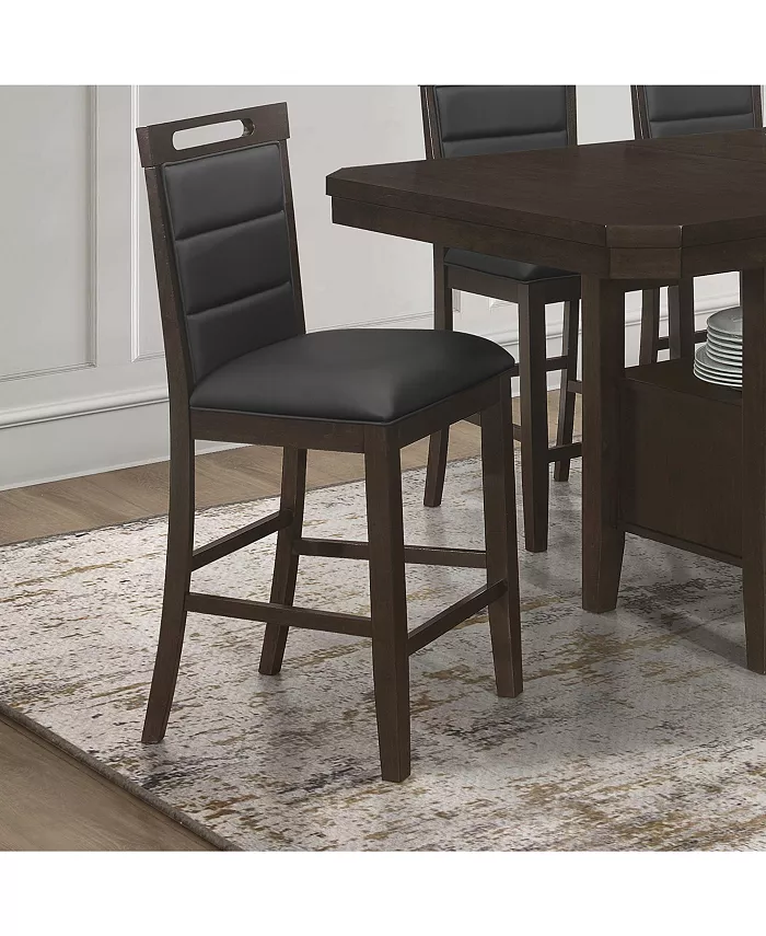 Coaster Home Furnishings Prentiss 2-Piece Asian Hardwood Upholstered Counter Height Chair Set