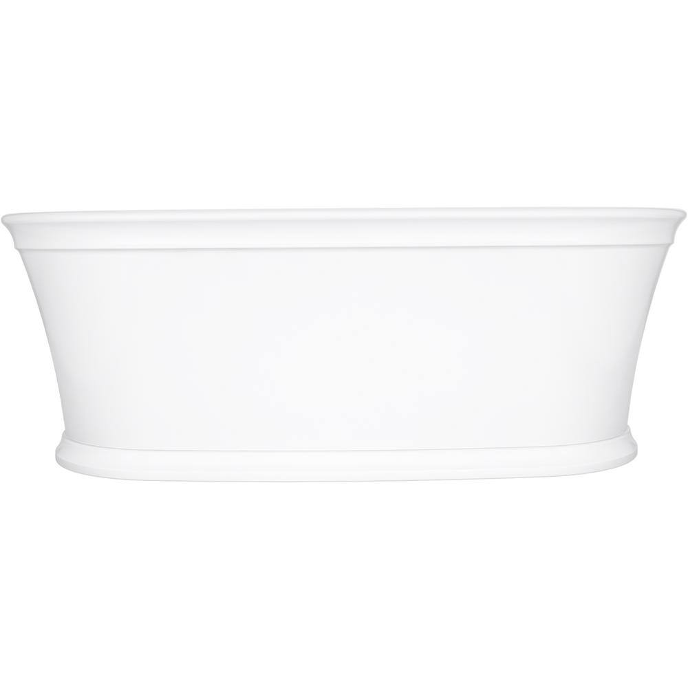 KOHLER Memoirs 60 in. x 34 in. Soaking Bathtub with Center Drain in White K-8332-0