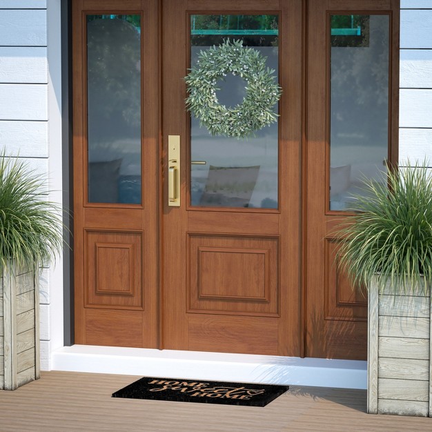 X Indoor outdoor Coir Doormat With Home Sweet Home Message And Non slip Backing