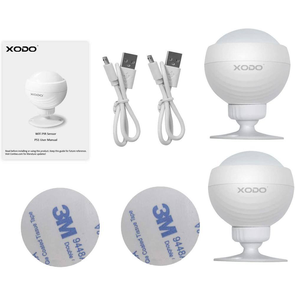 Xodo Wi-Fi Smart Wireless Security Door Sensor Wireless Home Security Sensor Alarm (2-Pack) PS1 (2-Pack)