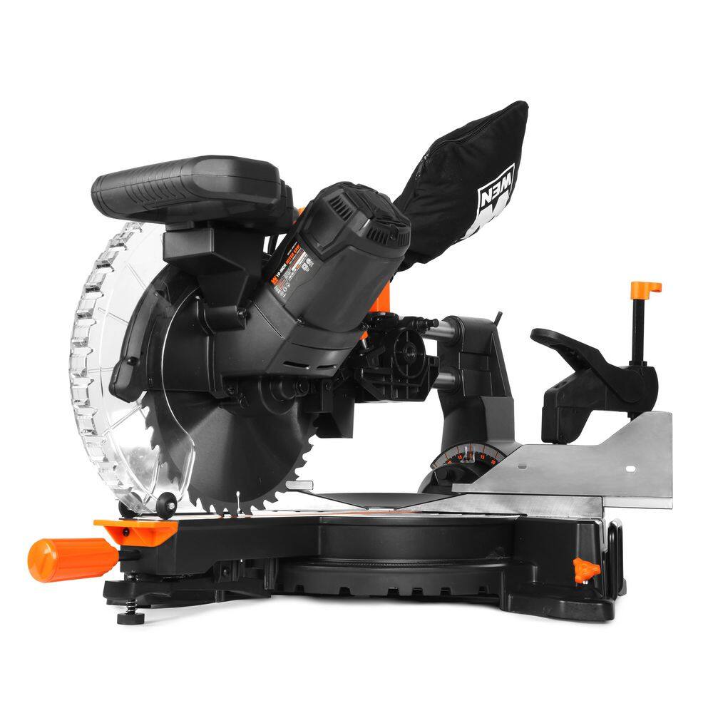 WEN 15 Amp 10 in. Dual Bevel Sliding Compound Miter Saw with LED Cutline MM1015