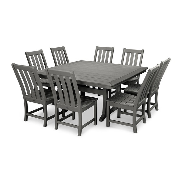 POLYWOOD Vineyard 9Piece Outdoor Dining Table Set