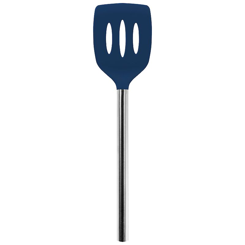 Tovolo Silicone Slotted Turner With Stainless Steel Handle