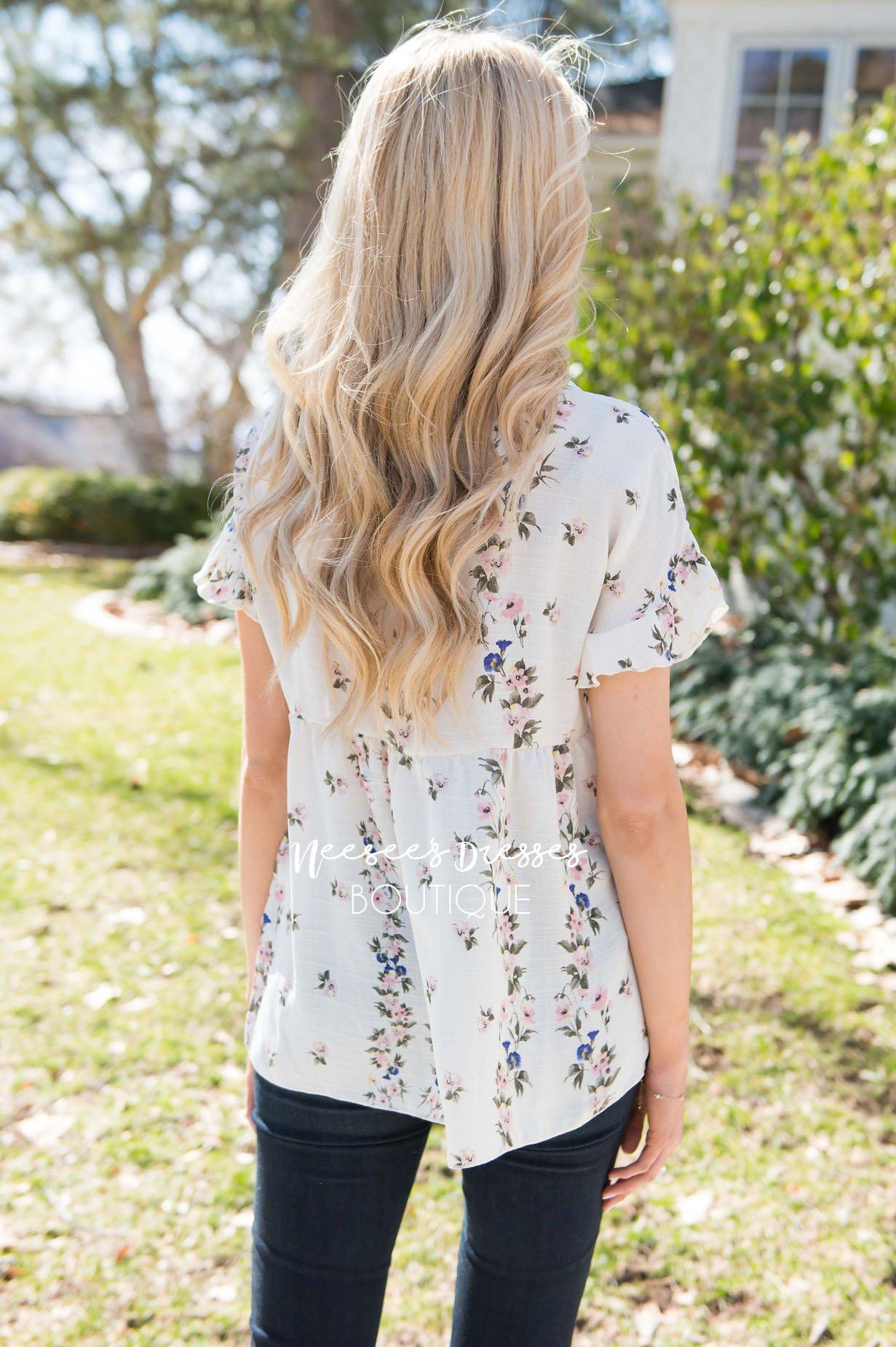 Dream Big Floral Baby Doll Top